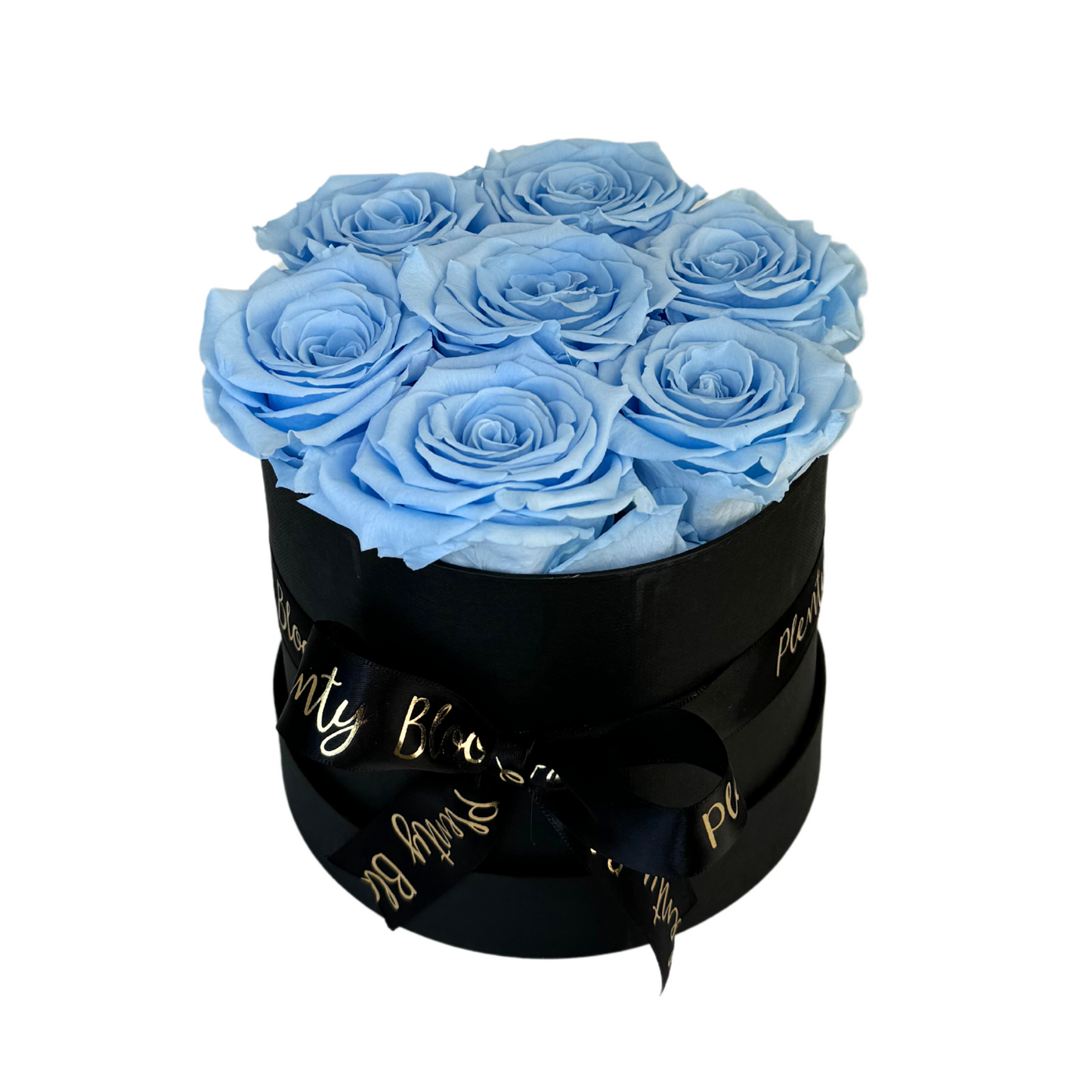 Light Blue Petite Preserved Roses Box