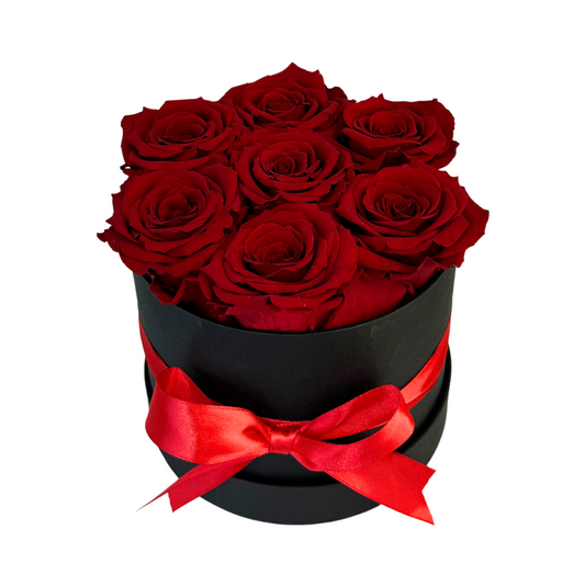 Red Petite Preserved Roses Box